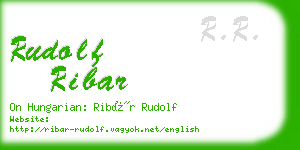 rudolf ribar business card